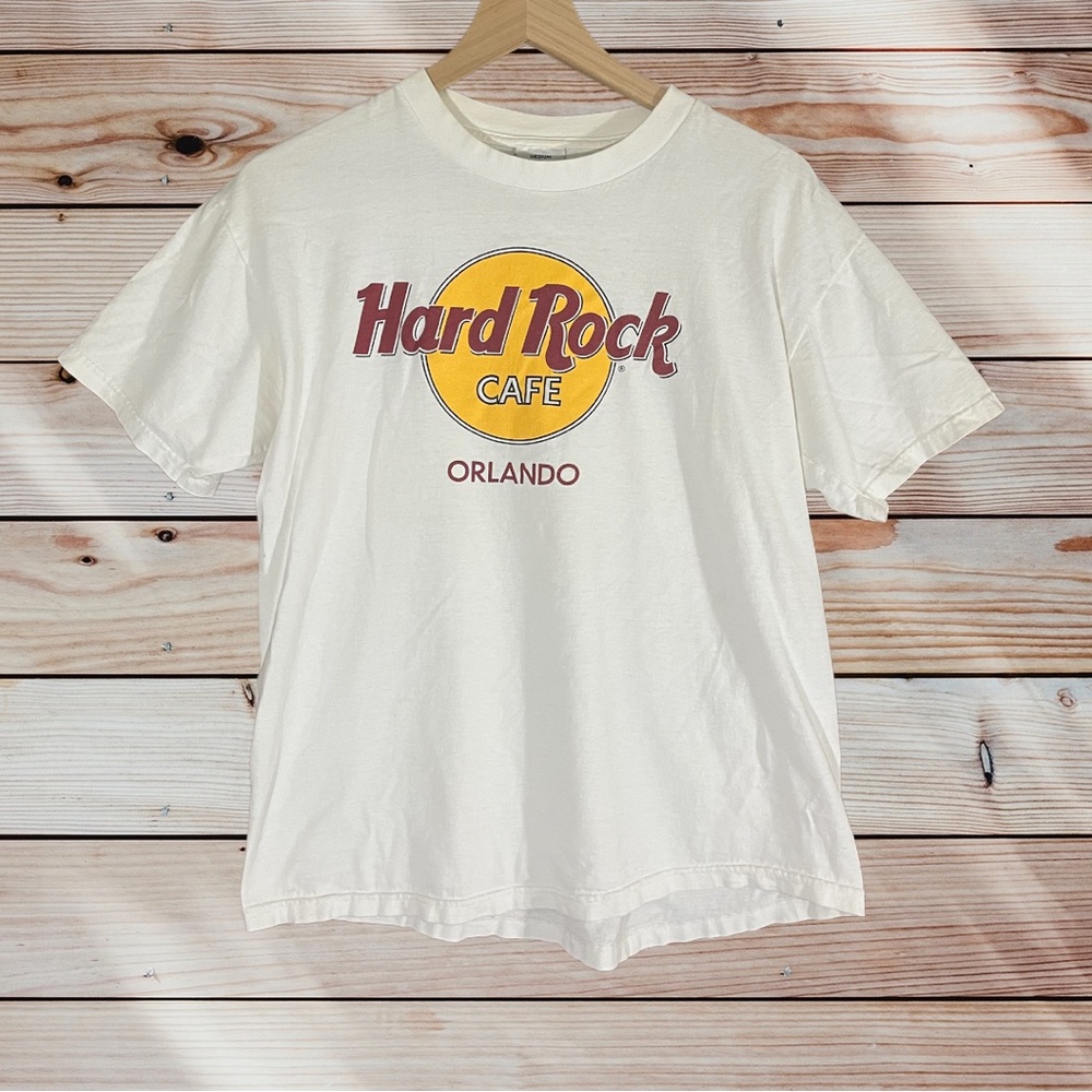 Vintage Hard Rock Cafe Orlando T-shirt White size Medium Mens 90s